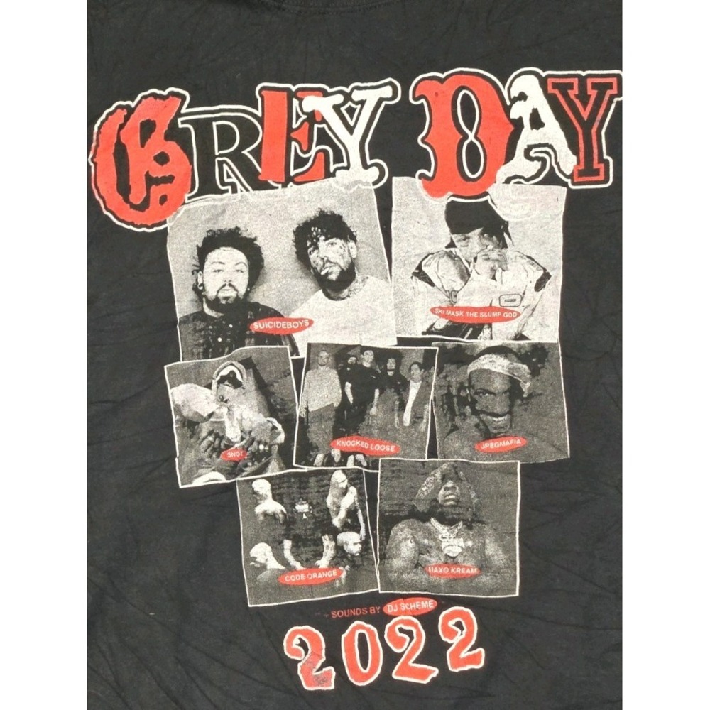 Grey Day 2022 Tour Shirt Mens XL G59 Records Concert Rap Tee Black